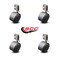 Service Caster 2.375 Inch Flat Black Hooded Urethane Twin Wheel Caster with Inside Mount Set SCC-GR02S60D-NYU-FB-716X78-CB90-4 - alternate 4